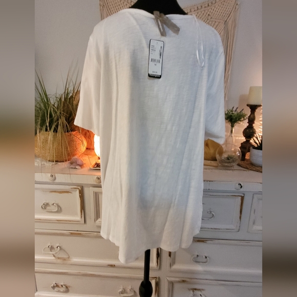 #088 Penningtons "Joy is Contagious" White tunic - Picture 6 of 6